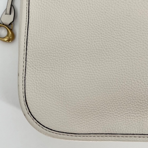 Coach Polished Pebble Leather Chaise Crossbody Bag Off White Dust Bag - Picture 11 of 11